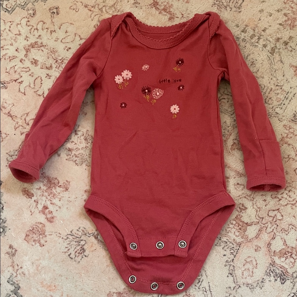 Carter's Pink Floral Long Sleeve Bodysuit